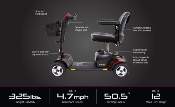 Scooter elétrica 4 rodas Go Go Sports – U$90,00 (de 1 a 4 dias) - Image 3